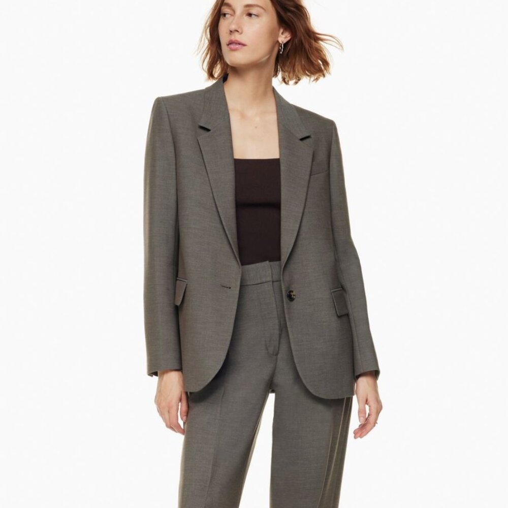 Aritzia Wilfred Generation Blazer XXS in Heather Turner Taupe